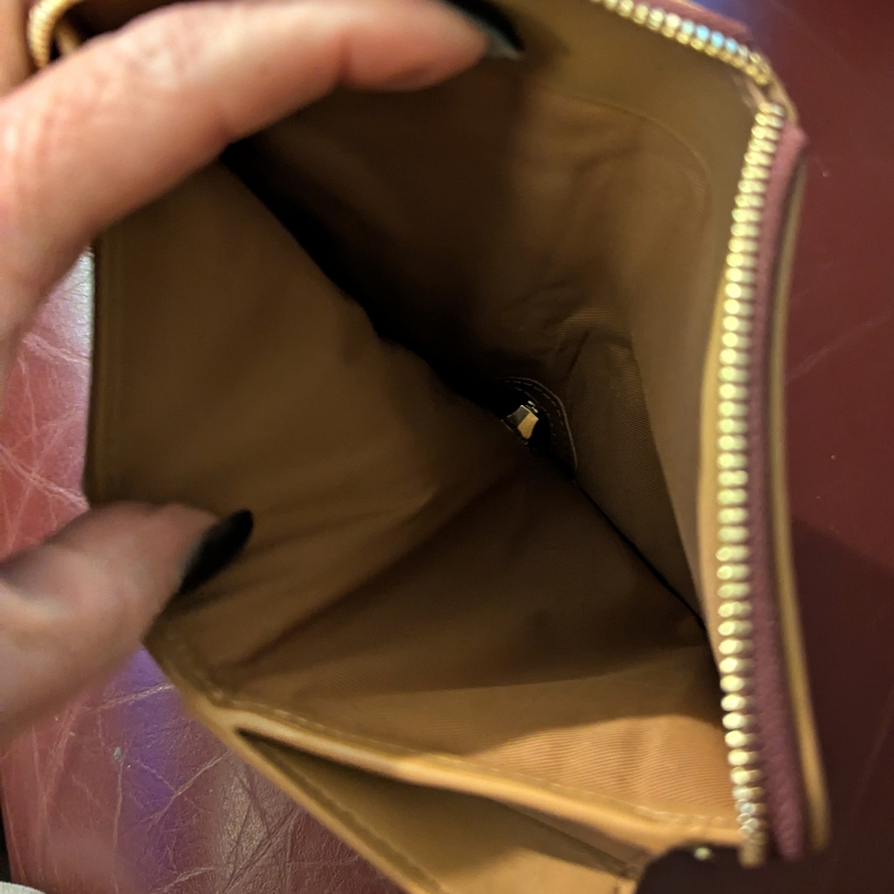 Coach Pink and Brown Wallet medium ID zip - Picture 12 of 13